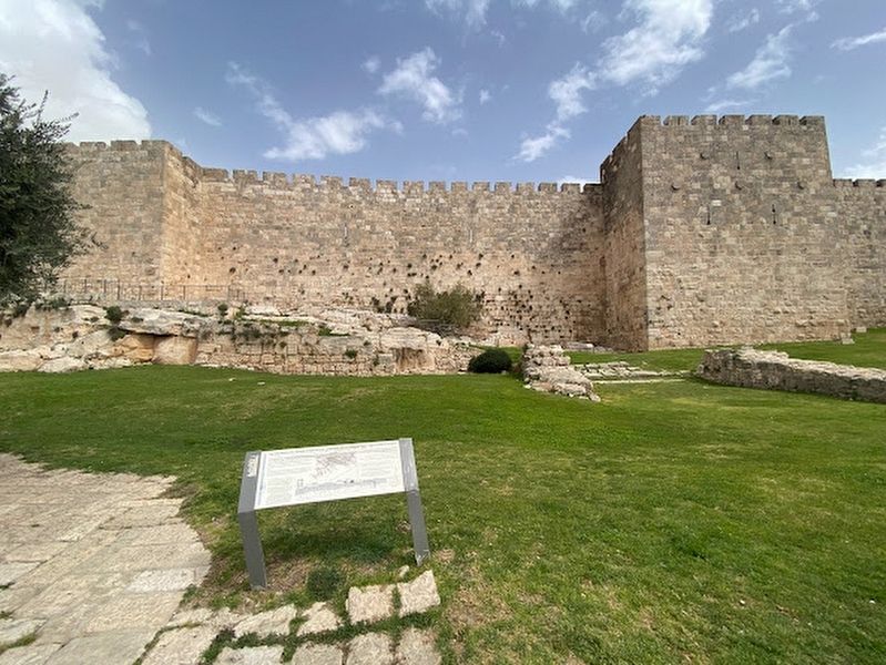 The City Wall in the Second Temple Period Marker image. Click for full size.