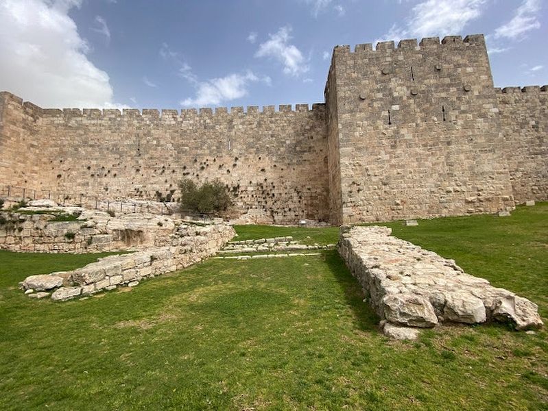The City Wall in the Second Temple Period Marker image. Click for full size.