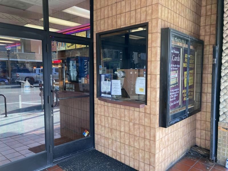 Sign in Theatre Window - at left image. Click for full size.