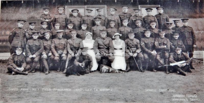 Marker detail: Camp Sewell, 1915 image. Click for full size.
