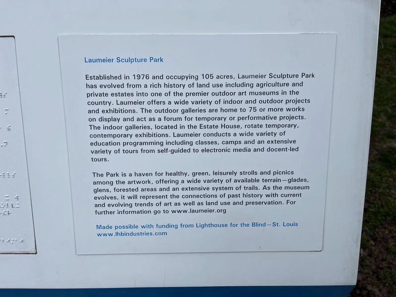 Laumeier Sculpture Park Marker image. Click for full size.