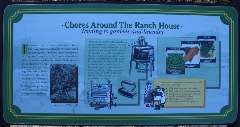 Chores Around the Ranch House Marker image. Click for full size.