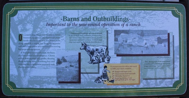 Barns and Outbuildings Marker. Click for full size. Barns and Outbuildings Marker image. Click for full size.
