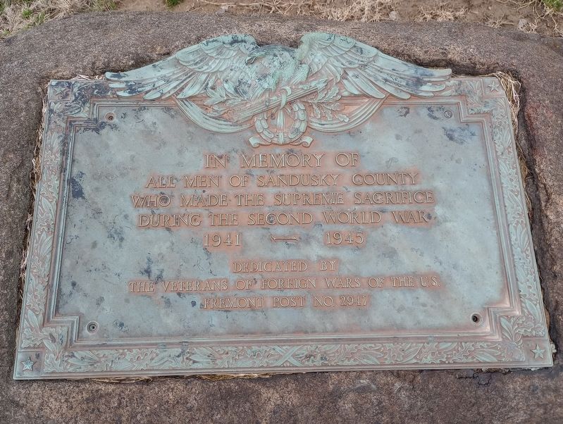 Sandusky County Second World War Memorial Marker image. Click for full size.