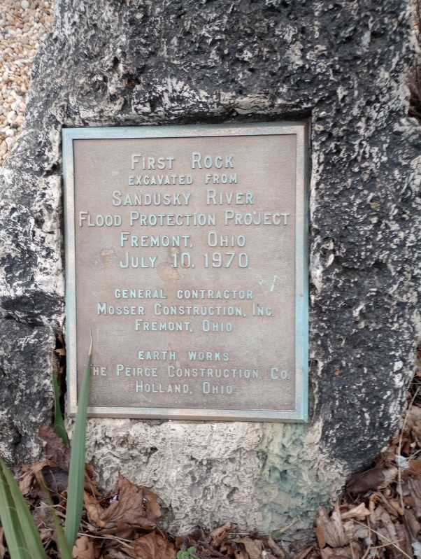 First Rock Excavated from Sandusky River Marker image. Click for full size.