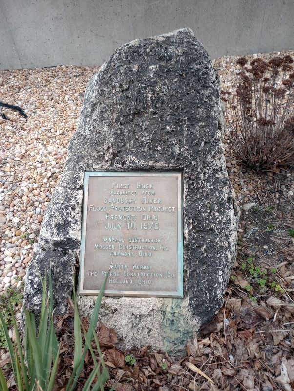 First Rock Excavated from Sandusky River Marker image. Click for full size.