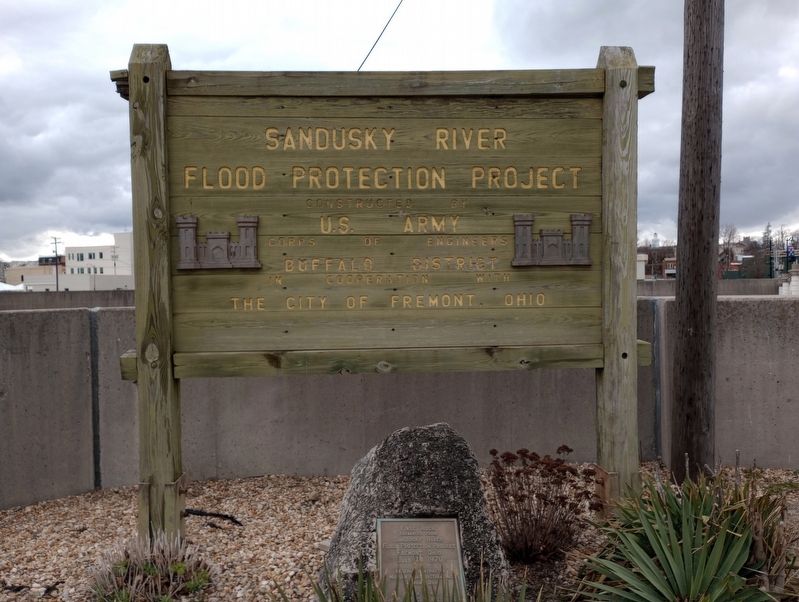 First Rock Excavated from Sandusky River Marker image. Click for full size.
