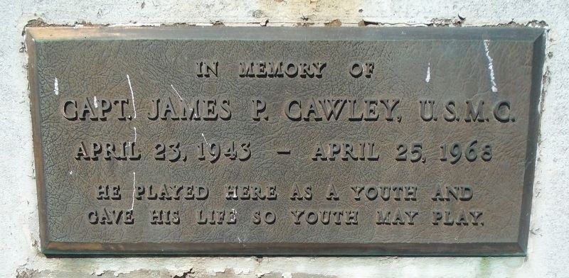 Capt. James P. Cawley, U.S.M.C. Marker image. Click for full size.