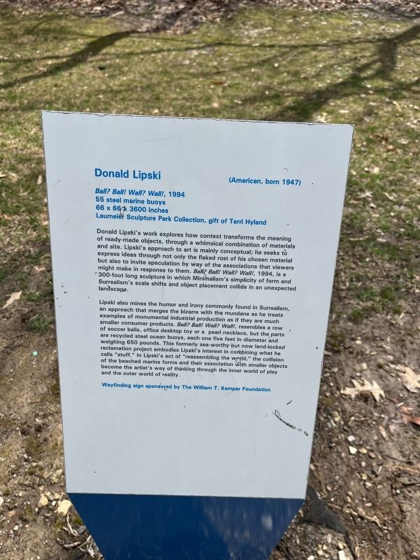Donald Lipski (American, born 1947) Marker image. Click for full size.