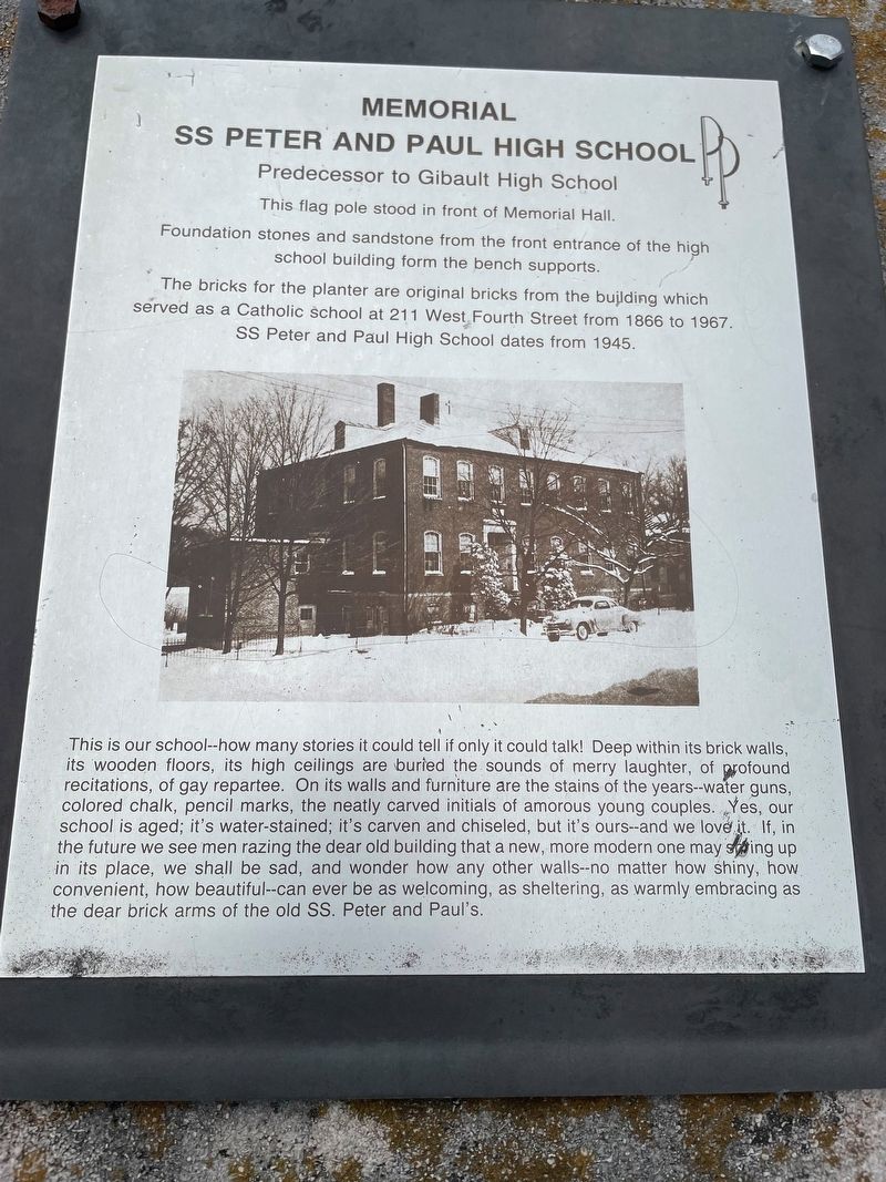 SS Peter and Paul High School Marker image. Click for full size.