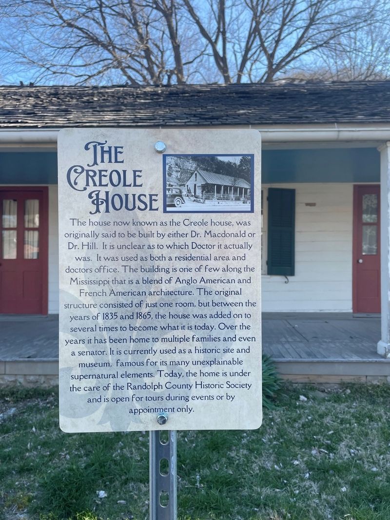 The Creole House Marker. Click for full size. The Creole House Marker image. Click for full size.