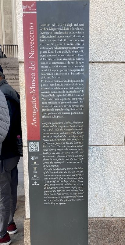 Arengario - Museo del Novecento Marker. Click for full size. Arengario - Museo del Novecento Marker image. Click for full size.