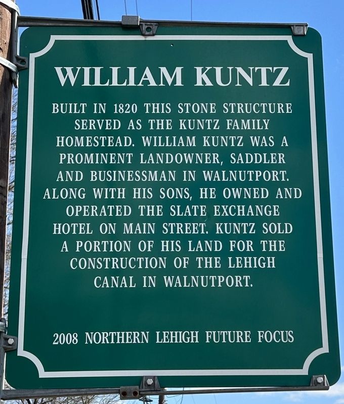 William Kuntz Marker. Click for full size. William Kuntz Marker image. Click for full size.