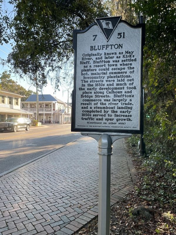 Bluffton Marker (side 1). Click for full size. Bluffton Marker (side 1) image. Click for full size.