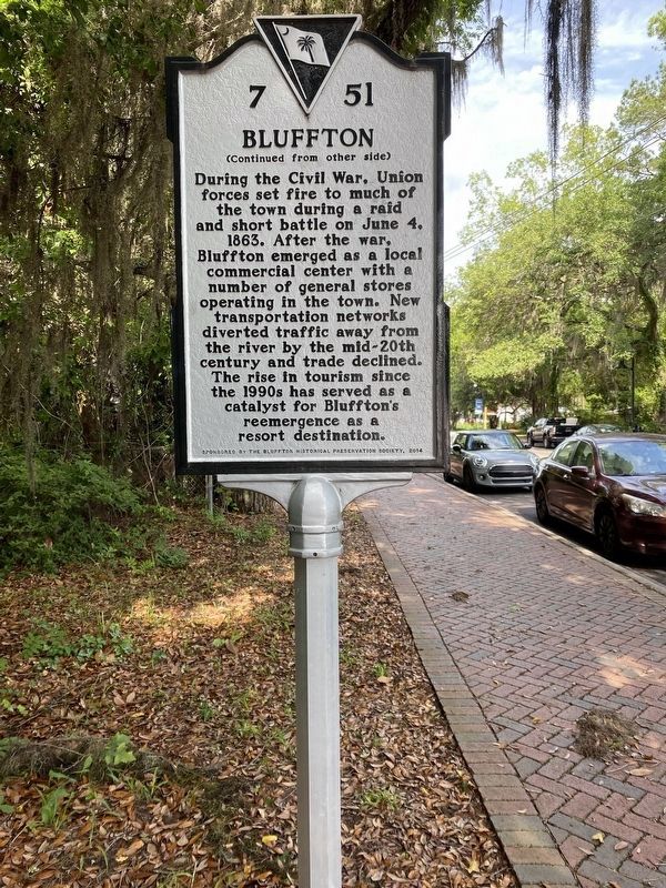 Bluffton Marker (side 2) image. Click for full size.