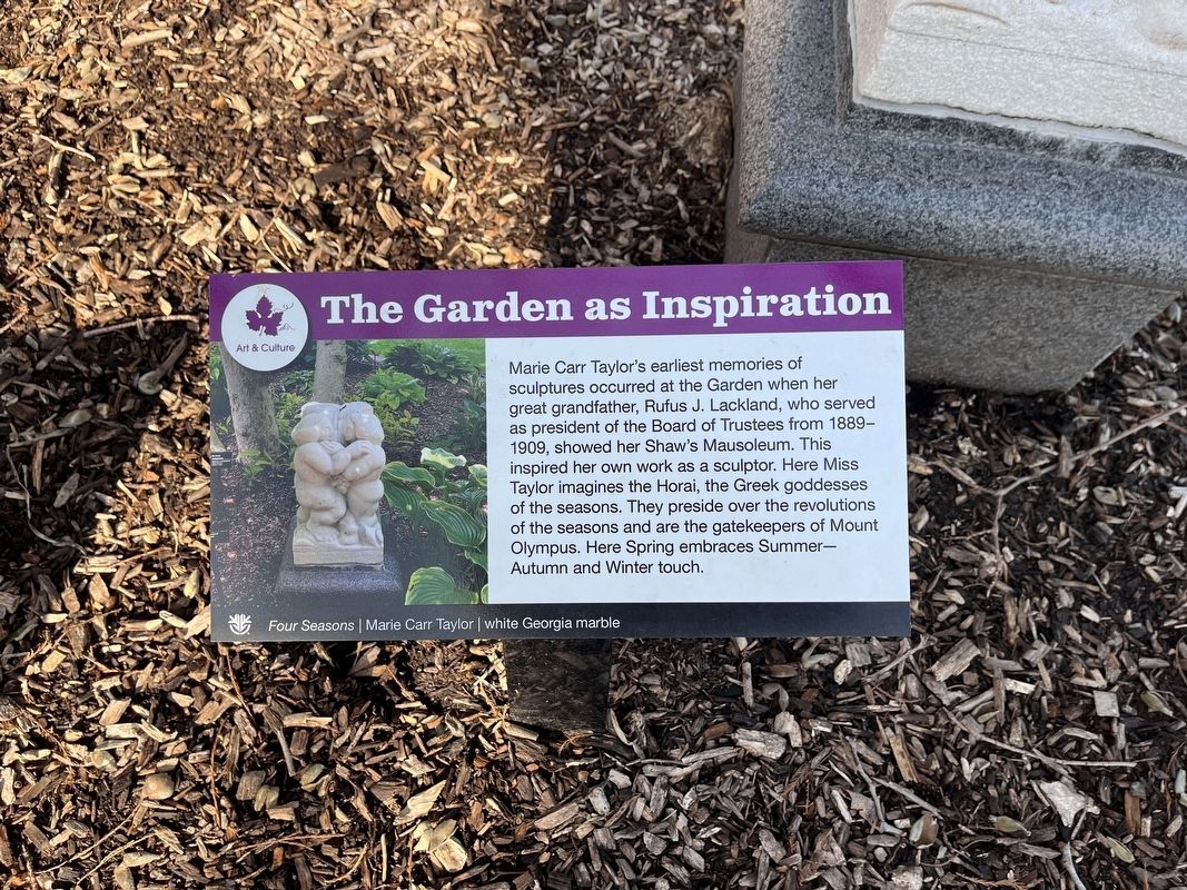 The Garden as Inspiration Marker. Click for full size. The Garden as Inspiration Marker image. Click for full size.