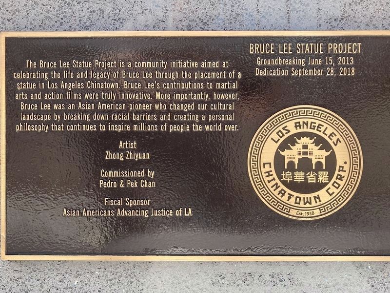 Bruce Lee Statue Marker image. Click for full size.