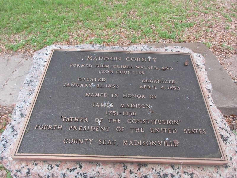 Madison County Marker. Click for full size. Madison County Marker image. Click for full size.