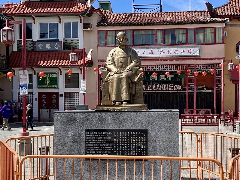 Dr. Sun Yat-Sen Statue and Marker. Click for full size. Dr. Sun Yat-Sen Statue and Marker image. Click for full size.