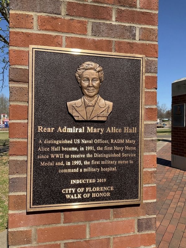 Rear Admiral Mary Alice Hall Marker image. Click for full size.