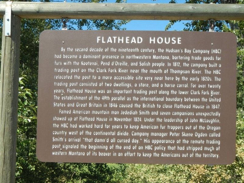 Flathead House Marker image. Click for full size.