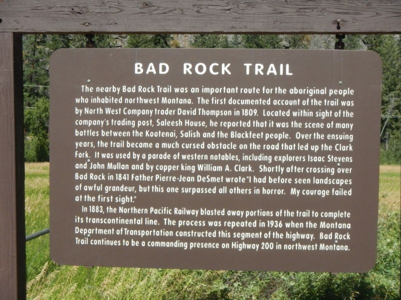 Bad Rock Trail Marker image. Click for full size.