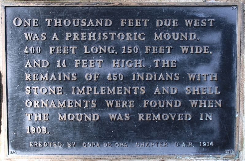 Prehistoric Indian Mound Marker image. Click for full size.