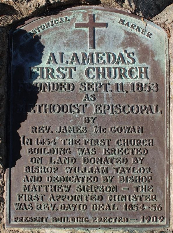 Alamedas First Church Marker image. Click for full size.