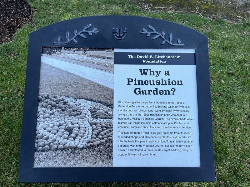 Why a Pincushion Garden? Marker image. Click for full size.