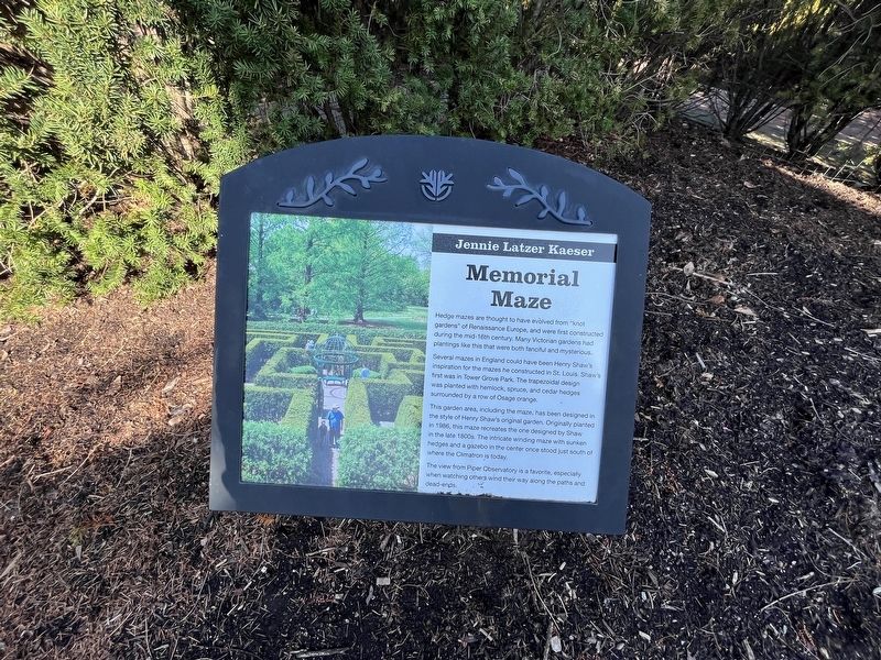 Jennie Latzer Kaeser Memorial Maze Marker image. Click for full size.