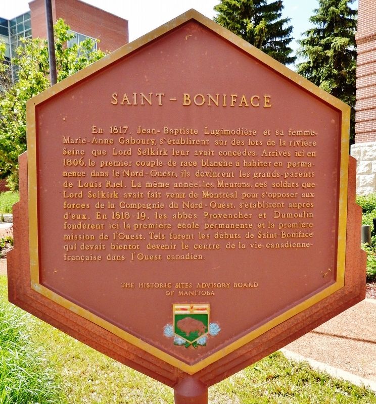 St. Boniface / Saint-Boniface Marker image. Click for full size.