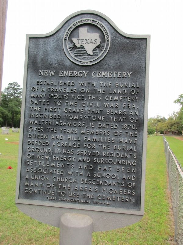 New Energy Cemetery Marker. Click for full size. New Energy Cemetery Marker image. Click for full size.