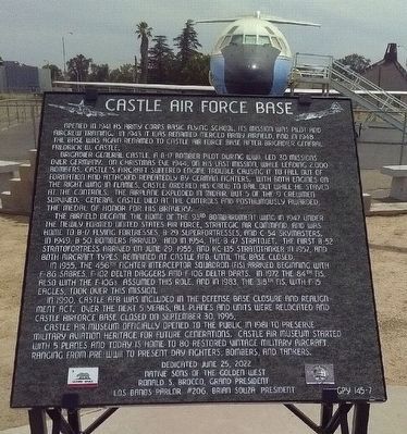 Castle Air Force Base Marker image. Click for full size.