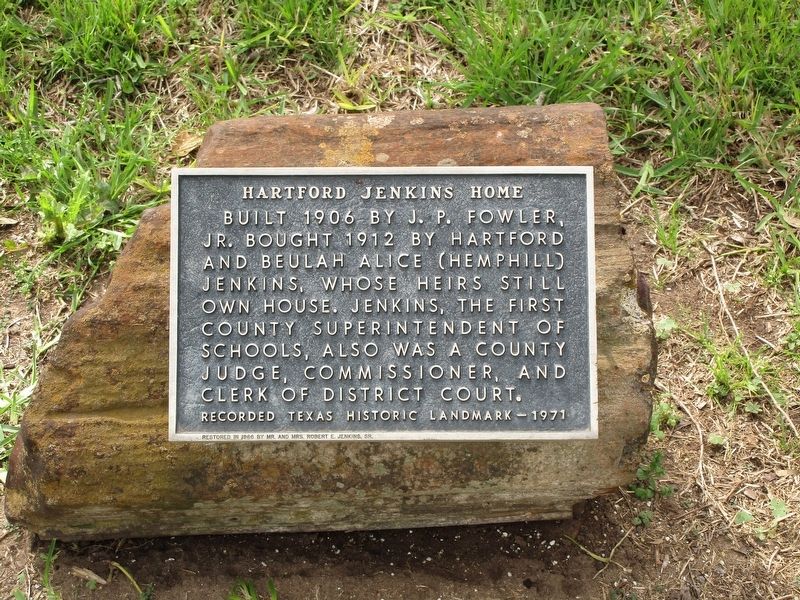 Hartford Jenkins Home Marker image. Click for full size.