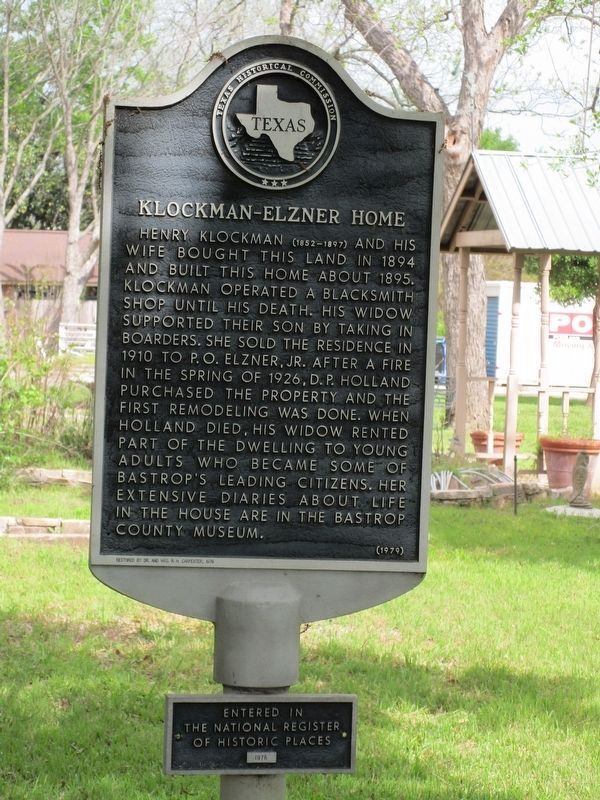 Klockman - Elzner Home Marker. Click for full size. Klockman - Elzner Home Marker image. Click for full size.
