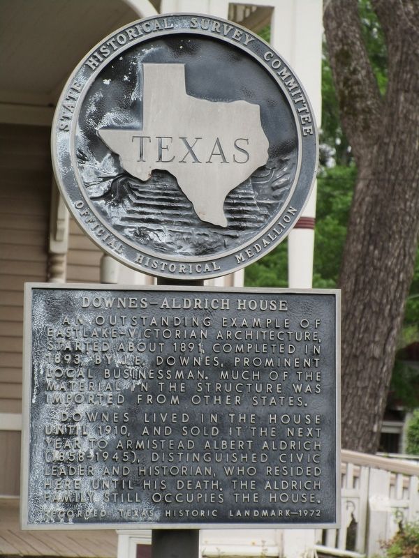 Downes-Aldrich House Marker. Click for full size. Downes-Aldrich House Marker image. Click for full size.