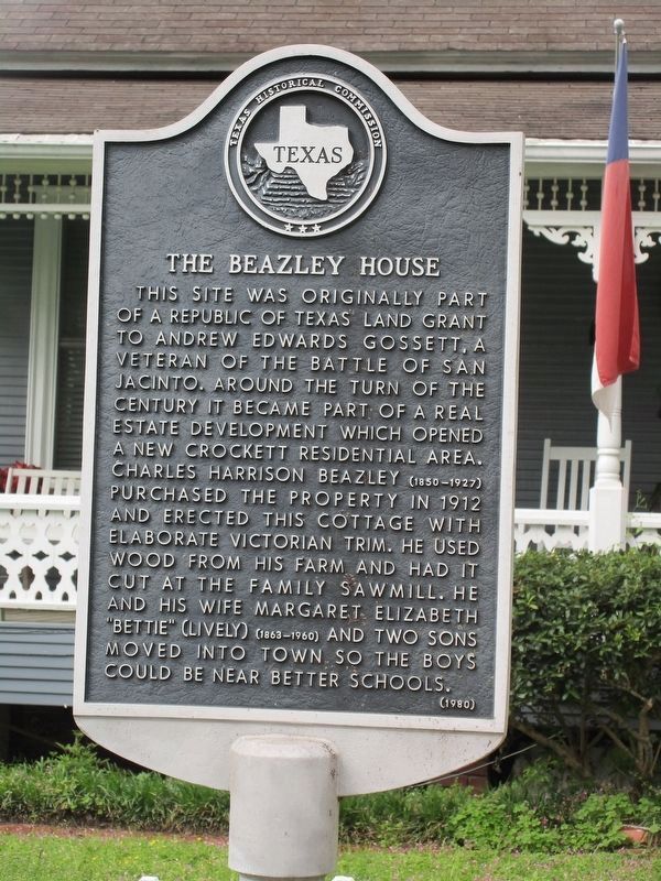The Beazley House Marker. Click for full size. The Beazley House Marker image. Click for full size.