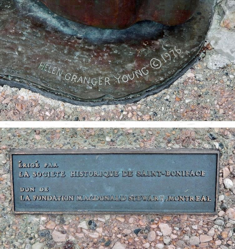 Jean Baptiste La V�rendrye and Jean-Pierre Aulneau Memorial (<i>south side</i>) image. Click for full size.