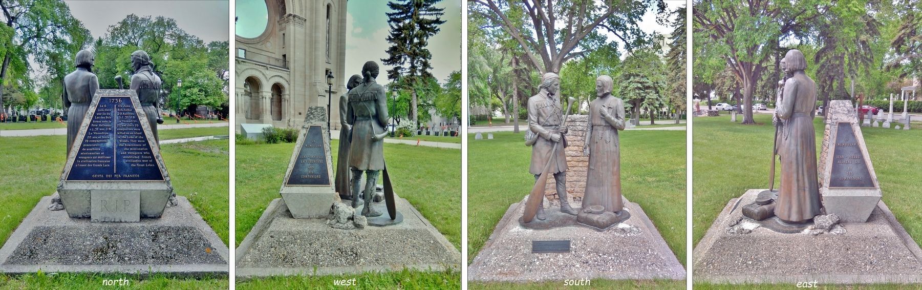 Jean Baptiste La V�rendrye and Jean-Pierre Aulneau Memorial image. Click for full size.