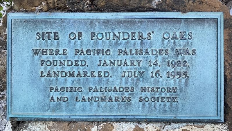 Founders Oak Island Marker. Click for full size. Founders Oak Island Marker image. Click for full size.