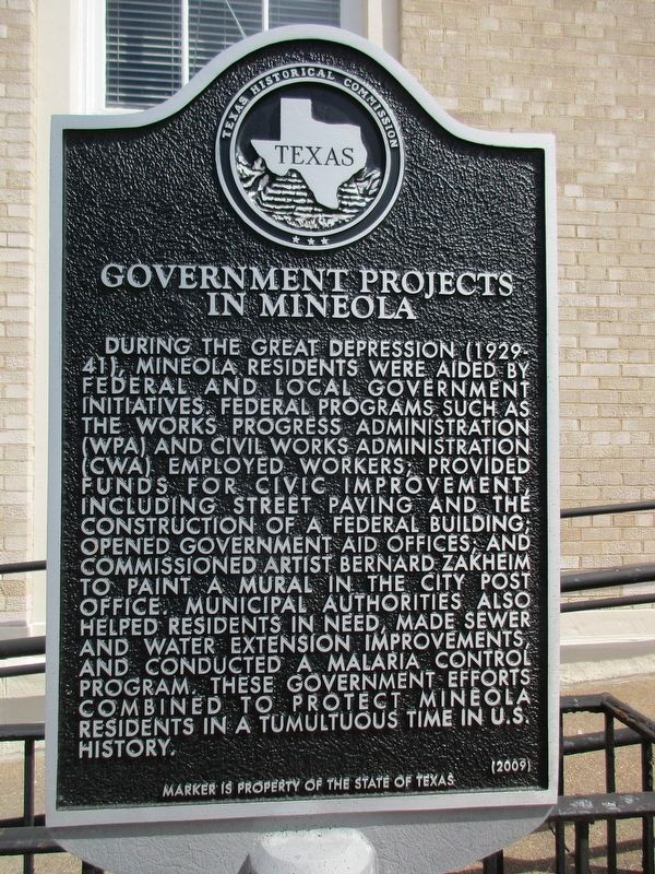 Government Projects in Mineola Marker image. Click for full size.
