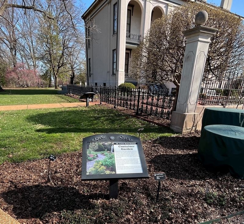 St. Louis Herb Society Container Garden Marker. Click for full size. St. Louis Herb Society Container Garden Marker image. Click for full size.