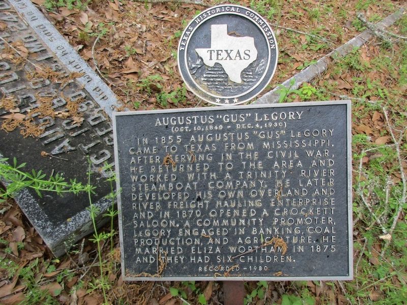 Augustus "Gus" LeGory Marker. Click for full size. Augustus "Gus" LeGory Marker image. Click for full size.