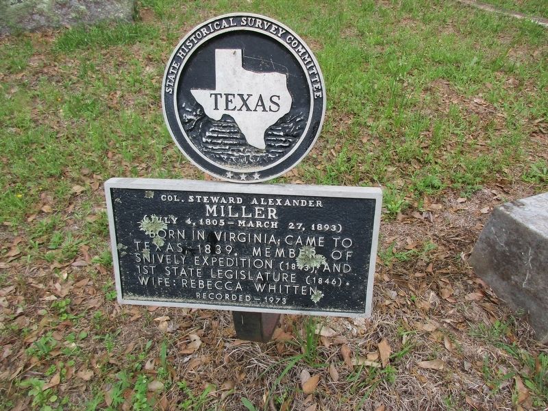 Col. Steward Alexander Miller Marker. Click for full size. Col. Steward Alexander Miller Marker image. Click for full size.