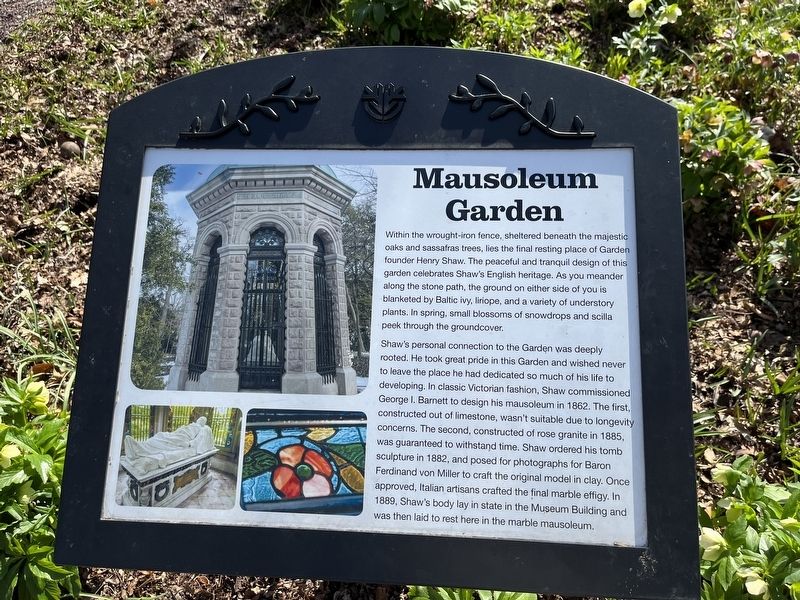 Mausoleum Garden Marker image. Click for full size.