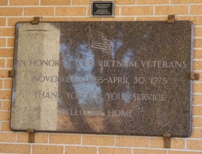 Vietnam Veterans Memorial Marker. Click for full size. Vietnam Veterans Memorial Marker image. Click for full size.