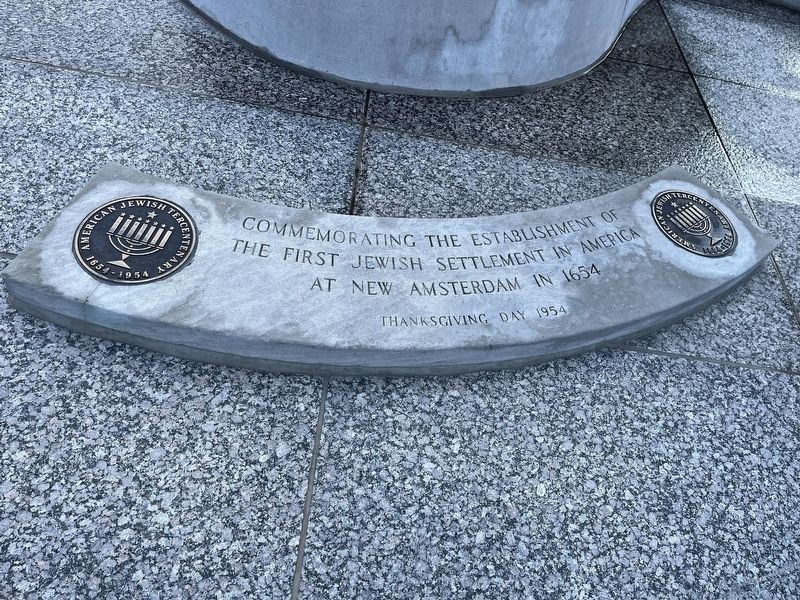 American Jewish Tercentenary Memorial image. Click for full size.
