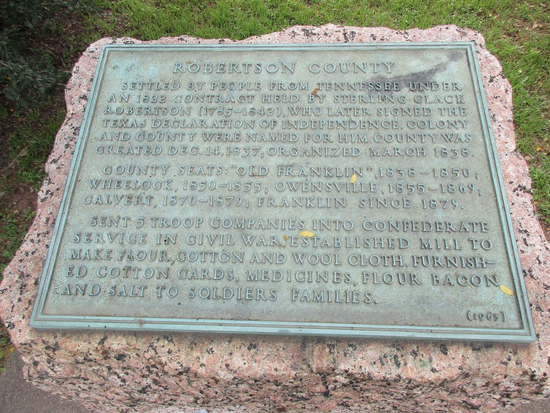Robertson County Marker image. Click for full size.