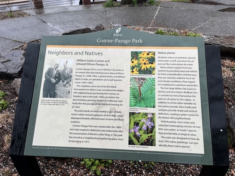 Neighbors and Natives Marker image. Click for full size.