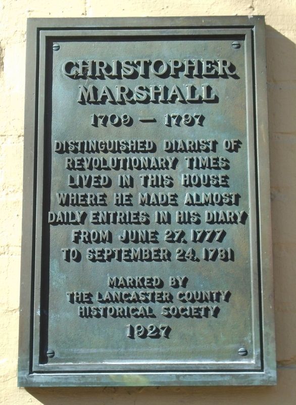 Christopher Marshall Marker image. Click for full size.